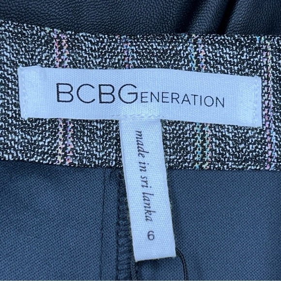 NEW SIZE 6 BCBGeneration TWEED FAUX LEATHER MINI SKIRT PREPPY ACADEMIA - Picture 7 of 10